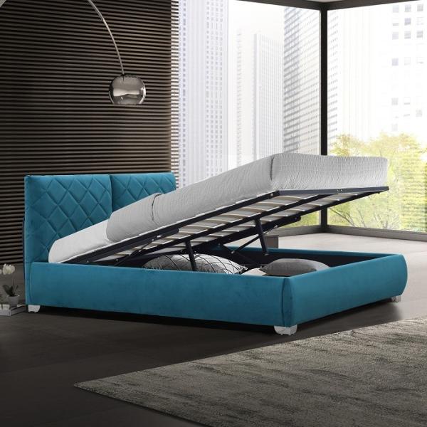 Buy cheap Full Size Fabric Tufted Gas Lift Storage Bed Silky Warm Velvet Fabric Wholesale from wholesalers