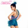 Buy cheap Turqoise Sequin Jazz Tap Dance Costumes Ruffle Shoulder Back Cross Straps from wholesalers