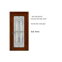 Buy cheap Horizontal Opening Bevel Art Glass Panels Flat Shape Custom Black Zine Privacy product