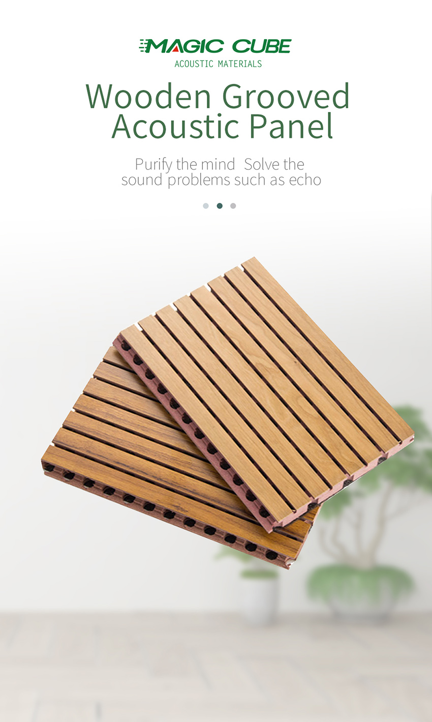 China wholesale oem available grooved modern sound proof wall natural oak wood acoustic panels for Auditorium