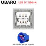 Electrical Multi Wall Socket Outlet 82 X 82 X 40mm Usb Type C Wall Socket