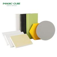Buy cheap Building Decorative Material 20mm Thick Fiberglass Acoustic Wool Ceiling Tile product
