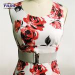Latest patterns ladies casual floral print beach dresses loose a line traditiona