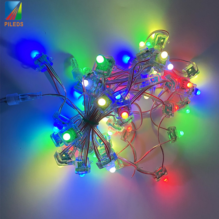 DC12V RGB WS2811 IP68 Waterproof LED Module 12mm Square LED String Pixel Point Lights for Outdoor Use