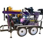 Small Water Well Drilling Rig Rotary Borehole Drilling Machine Trailer Mounted