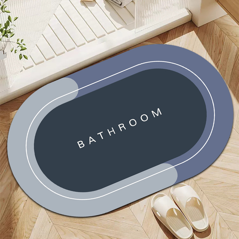 Soft Non Slip Customized Diatomite Bath Mat for Bathroom Absorbent Floor Customization