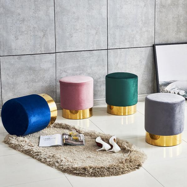 Buy cheap Velvet Seat Metal Counter Bar Stools Chair for Coffee Shop and Living Room Function from wholesalers