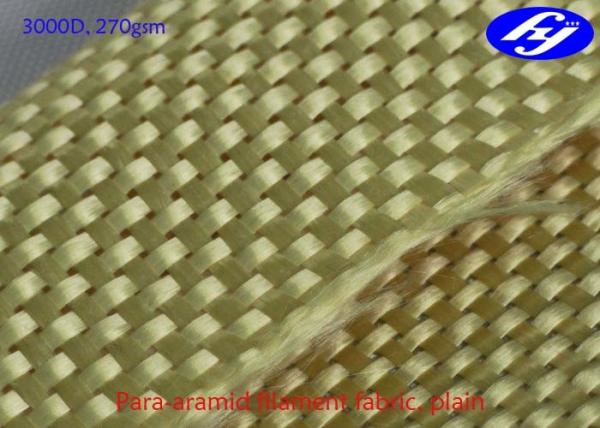 Buy cheap Plain Kevlar Aramid Fiber Fabric 3000D 270GSM For Structure Reinforcement from wholesalers
