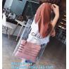 Buy cheap Zipper Clear Stadium PVC Shopping Tote Bag With Side Pocket, promotional shiny vinyl pvc shopping tote bag, 600D PVC Pol from wholesalers