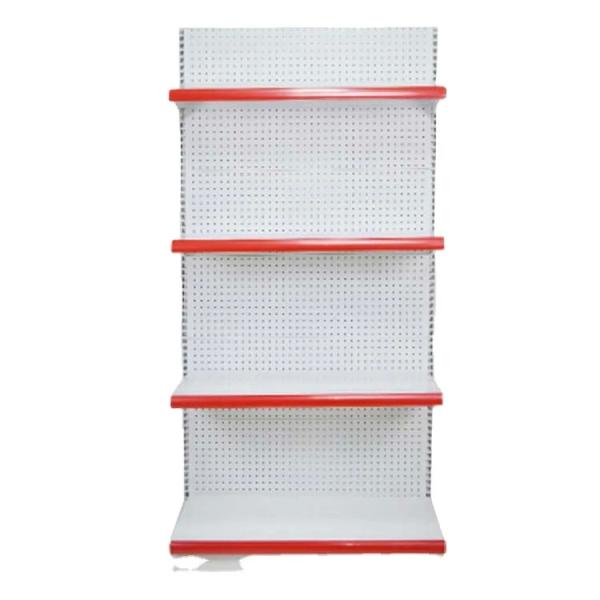 Buy cheap Milk White Gondola Display Rack Single Sided Medium Duty Shelves from wholesalers