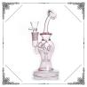 Buy cheap Durable Pink Recycle Bong 9 Inch Glass Smoking Pipes 3.1 Inches Base Diameter from wholesalers