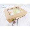 Buy cheap Deli / Street Food Kraft Paper Take Out Boxes , Windowed Disposable Salad Boxes from wholesalers