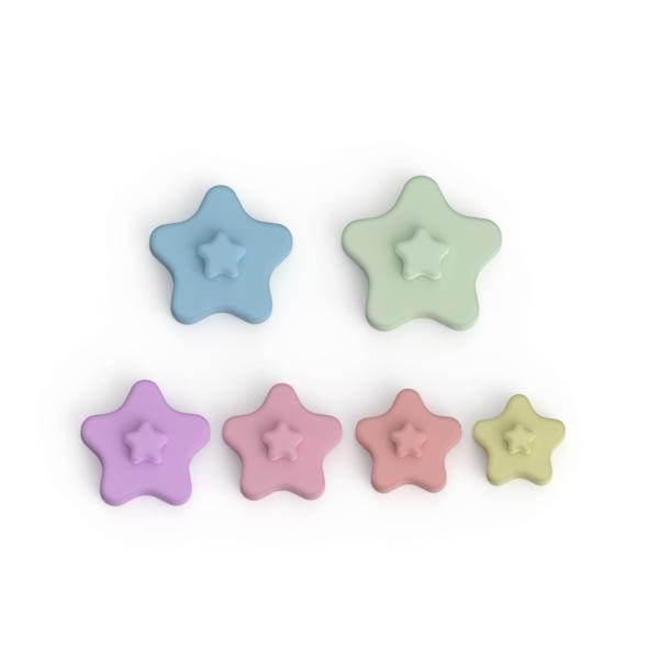 Buy cheap Star Colorful Tower 90mm Stackable Building Blocks Educational Fun Teeth from wholesalers