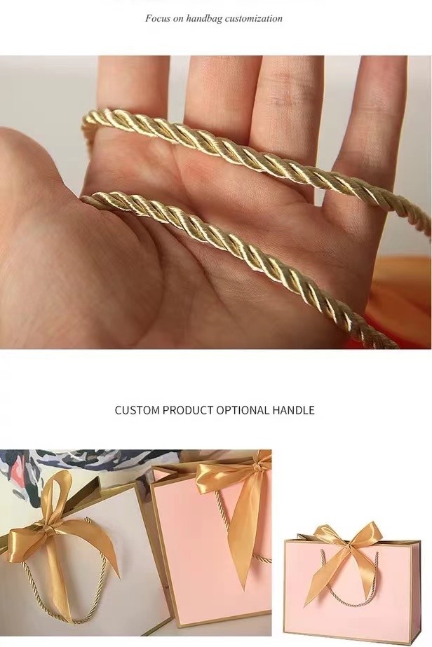 Ribbon Handle Cosmetic Paper Bags