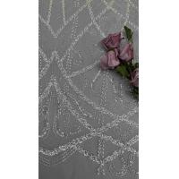 Buy cheap Pearls And Tulle Mesh Fabric Embroidery Fabric For Evening Dress Garment Brands product
