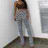 Buy cheap Mixed Color Fashion Casual Pants Winter Stripe High Waist Pants from wholesalers