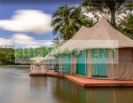 Glass Wall Luxury Hotel Tents With Curtains Luxurious Decorations For Outdoor