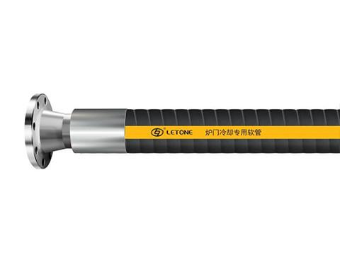 Tensile Textile Cord Corrugated Black Synthetic Rubber Industrial Flow Hose