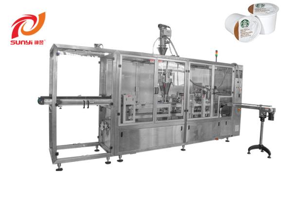 Buy cheap New Design Low Price Automatic Four Lanes Kcup Coffee Capsule Filling Sealing Machine Filling machine coffee capsule from wholesalers
