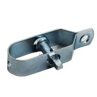 Buy cheap ISO9001 2008 Chain Link Fence Post Clamps Metal Fence Accessories Dark Grey product