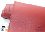 Red Silicone Coated Fiberglass Fabric Engine Thermal Insulation 1mm 30oz 39"