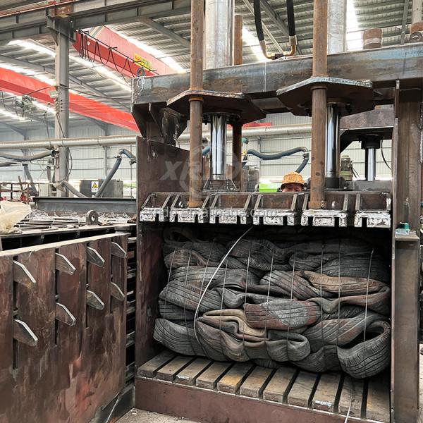 Buy cheap 100BPH-180BPH Cardboard Recycling Baler Waste Tire Paper Baling Machine from wholesalers