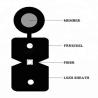 Buy cheap GJYXFCH G657A SM Fiber Optic Cable 1 Core FRP Strength Member 1200N from wholesalers