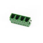 Flanged LC Quad Singlemode APC Optical Fiber Adapter with Insertion Loss≤0.3dB