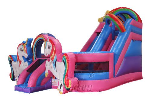 Buy cheap Unicorn Icastle Jump House With Slide Double Play Bounce House Pvc Material from wholesalers
