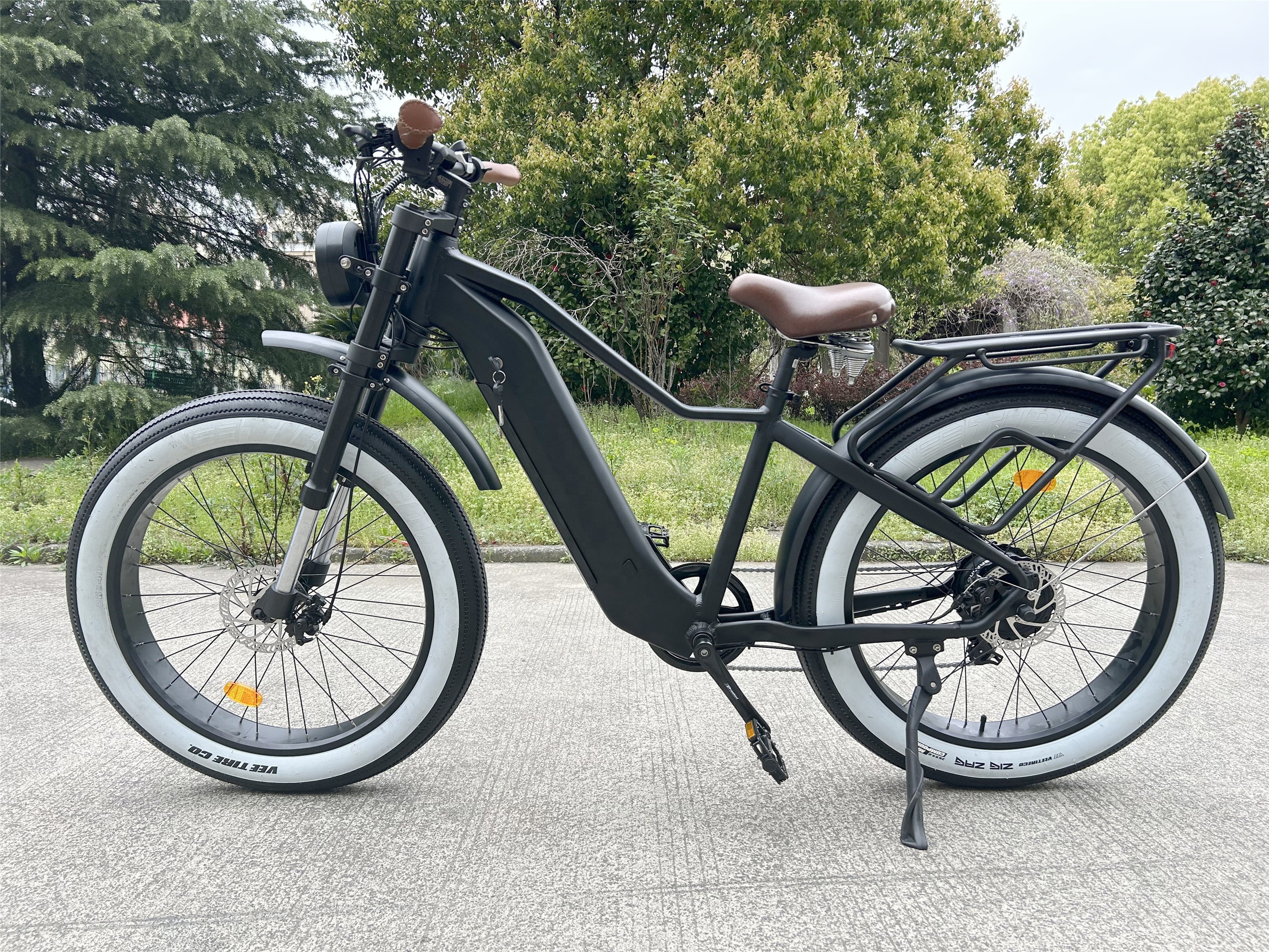 Integrated Battery Beach Cruiser Electric Bike 26 Inch 48V 750W MTB Ebike For Adult