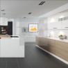Buy cheap Wood Veneer Modular Kitchen Cabinets 18mm Melamine Board Marble Top Cupboard from wholesalers