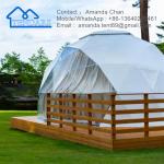 Pvc Camping Aluminum Tent Hotel Resort Glamping Geodesic Dome Tent For Events