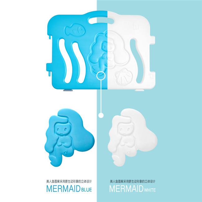 Free Combination Baby Safety Play Yard Indoor Folding Plastic Mermaid Playpen