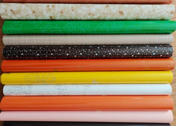 Packed In Roll High Gloss Colorful Self Adhesive PVC Film For Furniture