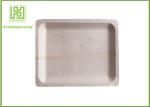 Rectangle Disposable Wooden Plates 20cm Catering Wooden Food Trays For Parties