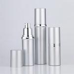 Foundation Airless Vacuum Pump Lotion Bottle Shiny Silver Cream Pump Matte