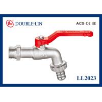 Buy cheap Steel Handle 1/2" x 3/4" SS304 Outlet Brass Bibcocks product