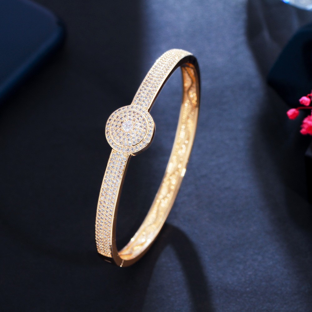 Beautiful Rainbow CZ Crystal Bracelets Bangle for Women Fashion Bracelets Bangle Jewelry Accessories Gift