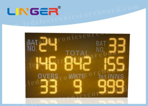Easy Installation LED Cricket Scoreboard Amber Digit Color 110V ~ 240V Input