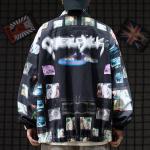 YARN DYED Winter Windproof Men Jackets Custom Satin Baseball Jacket