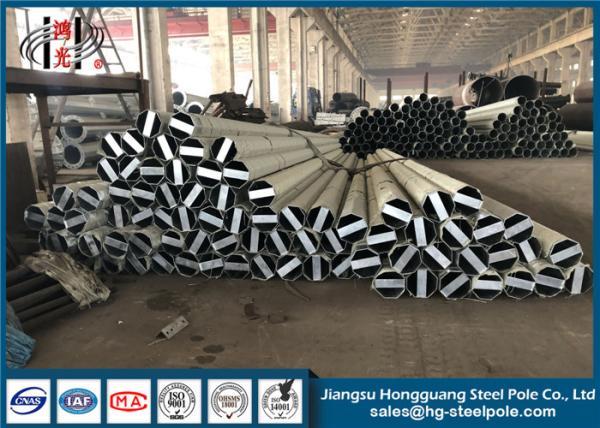 Buy cheap Hot Dip Galvanised Steel Pole , Electrical Post Electric Power Pole from wholesalers