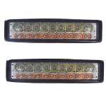 IP67 2 Row 18pcs 54W Car Work Lights Dual Color