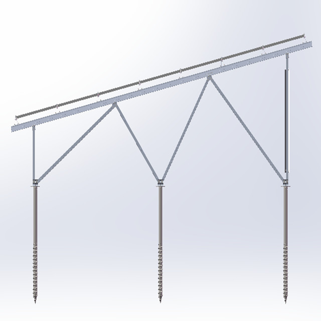 Ground Aluminum Solar Panel Mounting System Trapezoid Design Reducing Costs