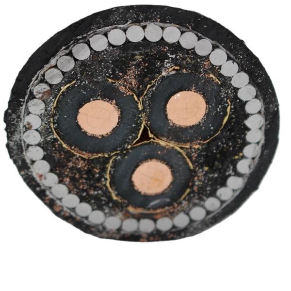 High Voltage 26/35KV Xlpe Insulated Electric Cable Pure Copper Core Steel Wire