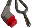 ISO13485 Approved Nibp Cuff Connectors 2.5M Tube Red Plastic Connector