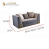 Buy cheap Bedroom Modern Upholstered Sofa 220cm Length Luxury 2 Seater Sofas from wholesalers