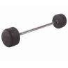 Buy cheap Weightlifting Straight Rubber Fixed Barbell Rubber Coated 10kg from wholesalers