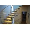 Buy cheap Stainless Steel Curved Glass Staircase Modern House Decoration With Wall Mounted Handrails from wholesalers