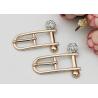 Buy cheap Beautiful Rectangle Small Shoe Buckles , Zinc Alloy Gold Metal Buckle Fashionable from wholesalers