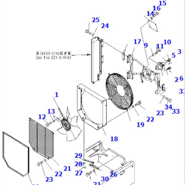 Buy cheap 419-03-33242 Fan Motor WA320-5 Radiator Fan Drive Motor 419-03-33242 For Komatsu from wholesalers